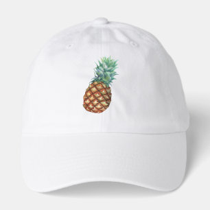 Pineapple Tropical Watercolor Jungle Palm Pattern Hat