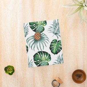 Pineapple Tropical Watercolor Jungle Palm Pattern Mini Binder