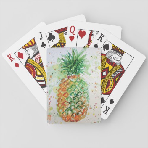 Pineapple Tropical Watercolour Playing Cards Set