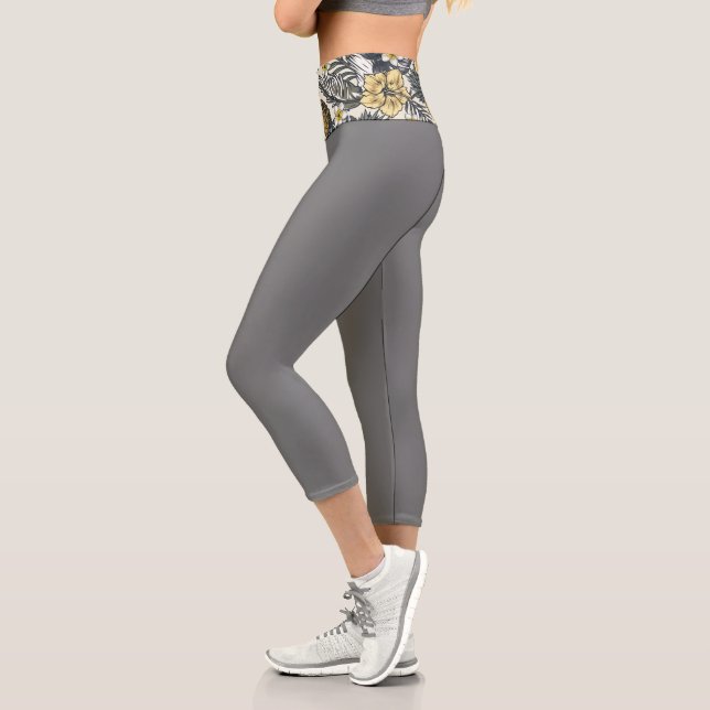 Pineapple Tropics Capri Leggings (Left)