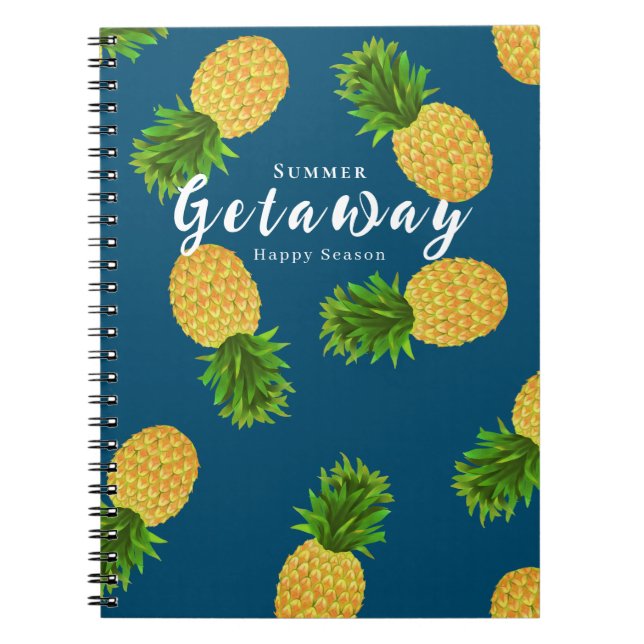 Pineapple Turquoise Notebook (Front)