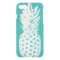 Pineapple turquoise transparent clear see through
