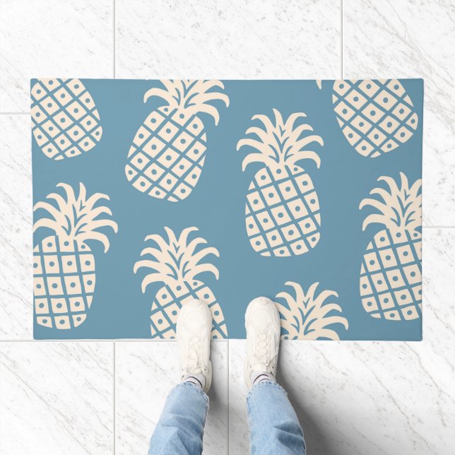 Pineapple Twist Tropical Design Doormat (Indoor)