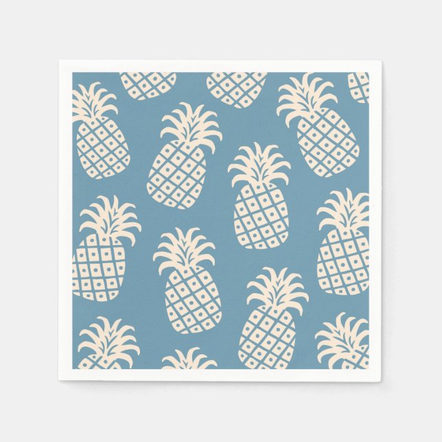 Pineapple Twist Tropical Design Napkins (Front)