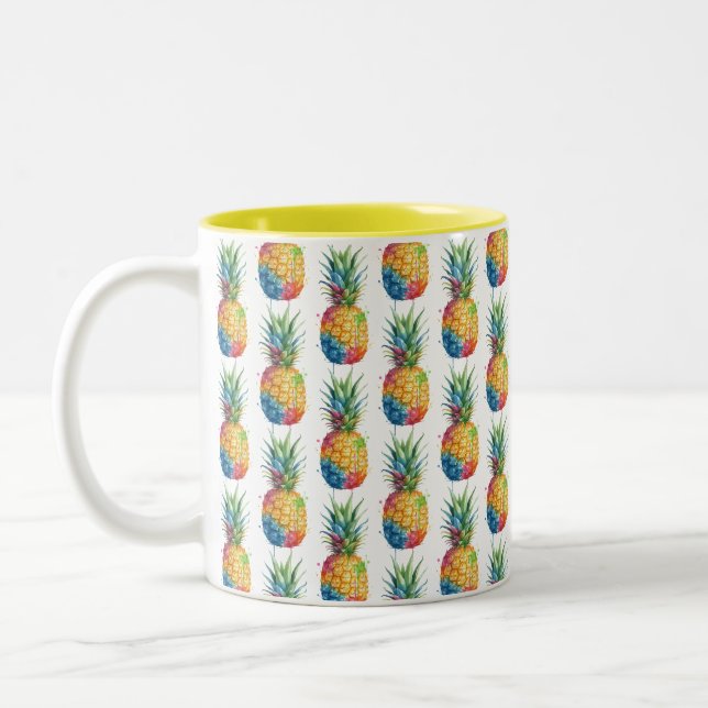 Pineapple Two-Tone Coffee Mug (Left)