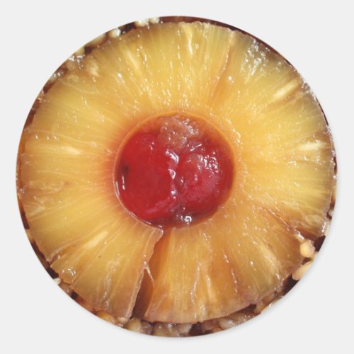 Pineapple Upside Down Cake  Classic Round Sticker