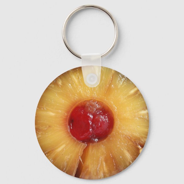 Pineapple Upside Down Cake Pineapple Keychain (Front)