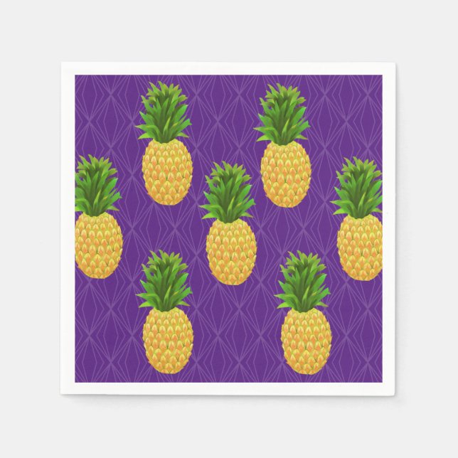 Pineapple Violet Napkins (Front)