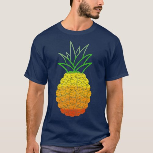 Pineapple Volleyball  Sport Beach Spike Exotic Gif T_Shirt