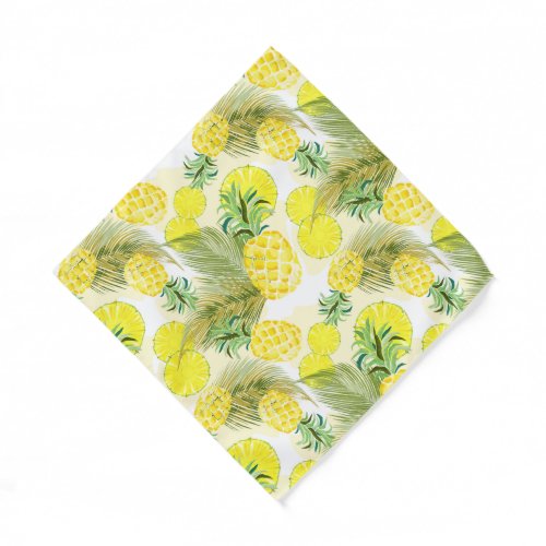 Pineapple Watercolor Fresh Summer Pattern Bandana