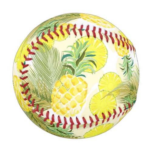 Pineapple Watercolor Fresh Summer Pattern Baseball