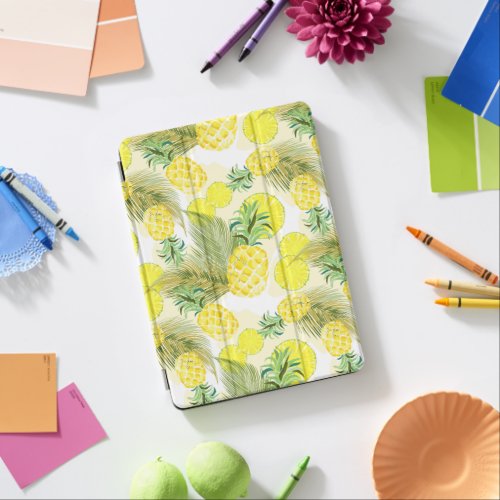 Pineapple Watercolor Fresh Summer Pattern iPad Air Cover