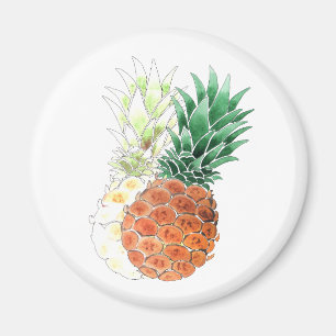 Pineapple, watercolor . magnet