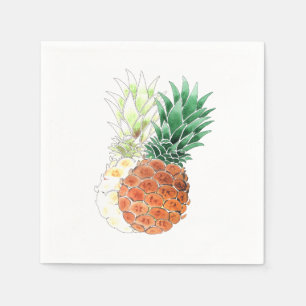 Pineapple, watercolor . napkins