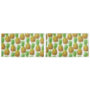 Pineapple watercolor pattern pillow case