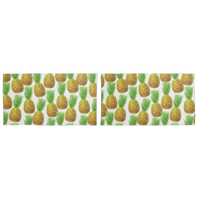 Pineapple watercolor pattern pillow case (Front-Set)