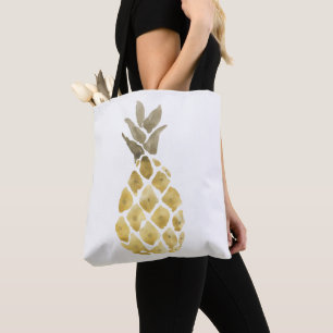 Pineapple Watercolor Simple Tote Bag