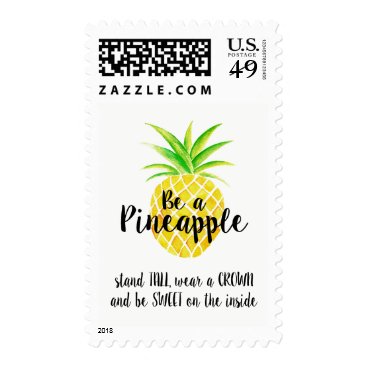 Pineapple Watercolor Stand Tall Wear a Crown Postage Pineapple Watercolor Stand Tall Wear a Crown Postage