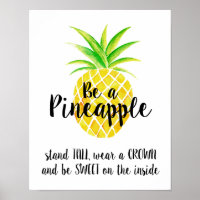Pineapple Watercolor Stand Tall Wear a Crown