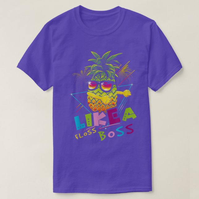Pineapple Wear Sunglasses Floss Like A Boss Christ T-Shirt (Design Front)