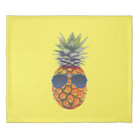 Pineapple Wearing Sunglasses Foodies, ZSSG King Duvet Cover