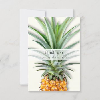 Pineapple Wedding Shower Thank You Flat Notes by sandpiperWedding at Zazzle