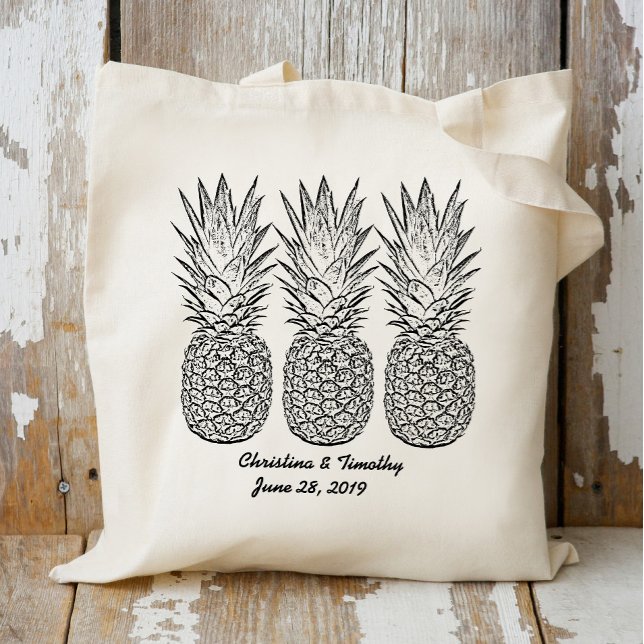 Pineapple Wedding Welcome Bag,Wedding Favor/Gift Tote Bag (Creator Uploaded)