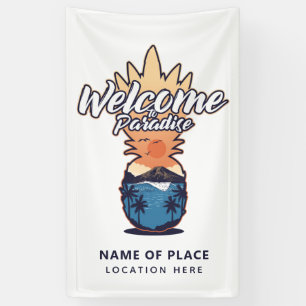 Pineapple Welcome custom text & color banner
