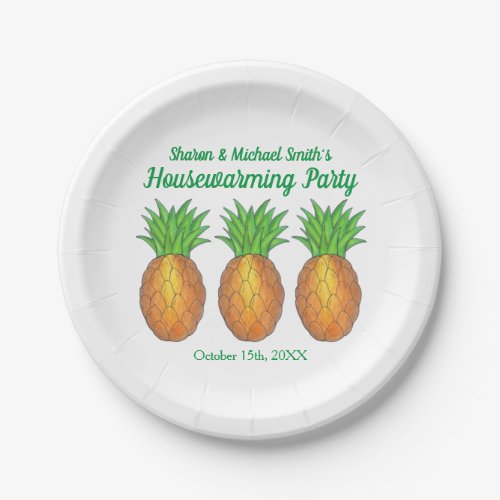 Pineapple Welcome Open House Housewarming Party Paper Plates