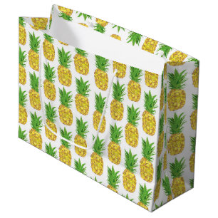Pineapple White Large Gift Bag
