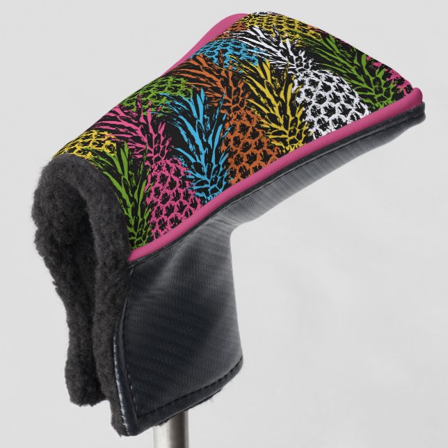 Pineapple Wild and Sweet Golf Head Cover (3/4 Front)