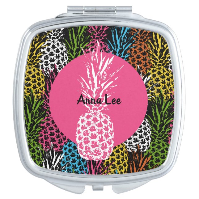 Pineapple Wild and Sweet Mirror For Makeup (Front)