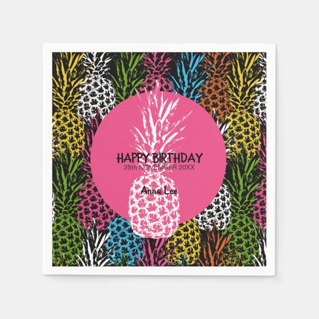 Pineapple Wild and Sweet Napkins (Front)