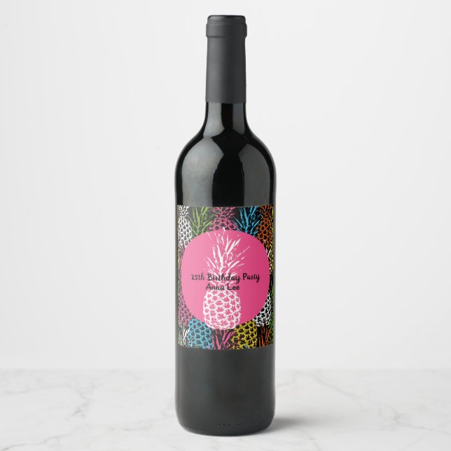 Pineapple Wild and Sweet Wine Label (Front)