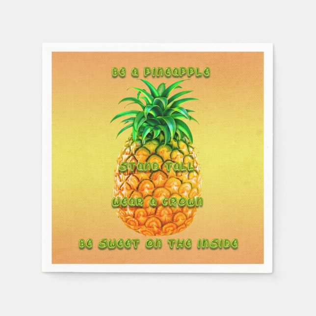 Pineapple Wisdom Napkins (Front)