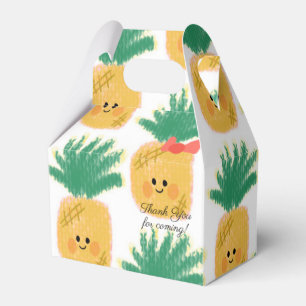 Pineapple with Bow Cute Birthday Favor Boxes