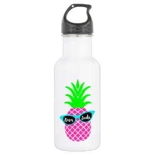 Pineapple with "DIVAtude" Water Bottle