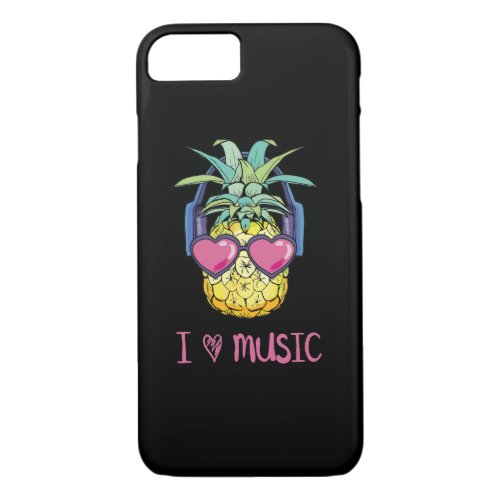 pineapple with glasses tropical vector illustratio iPhone 87 case