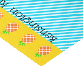 Pineapple With Name Personalize The Stripe Color Tissue Paper by hungaricanprincess at Zazzle