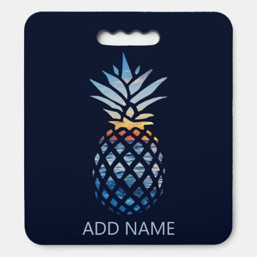 Pineapple with Ocean Garden and Beach Seat Cushion
