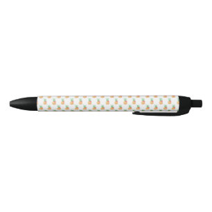 Pineapple with Pink Flower Seamless Pattern Pen
