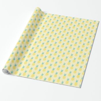 Pineapple Wrapping Paper by Zazzlemm_Cards at Zazzle