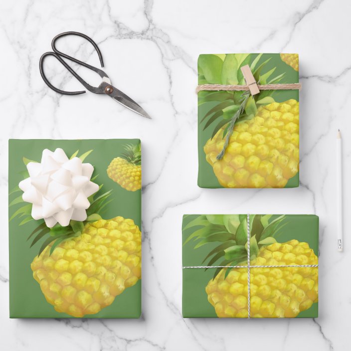 Pineapple Wrapping Paper Sheets
