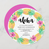 Pineapple Wreath Party Invitation (Front/Back)