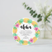 Pineapple Wreath Party Invitation (Standing Front)