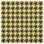 Pineapple Yellow, Black Houndstooth Pattern #2M Fabric