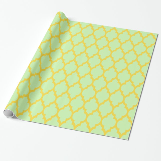 Pineapple Yellow Moroccan #4 Wrapping Paper (Unrolled)