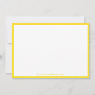 Pineapple Yellow Simple Minimalist Border Note