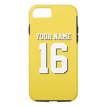 Pineapple Yellow Sporty Team Jersey Iphone 8/7 Case by FantabulousCases at Zazzle