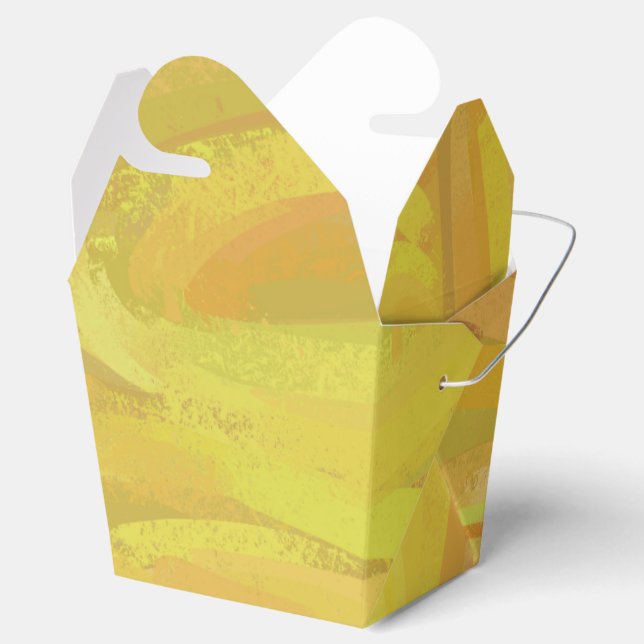 Pineapple Yellow Swirl Favor Boxes (Opened)